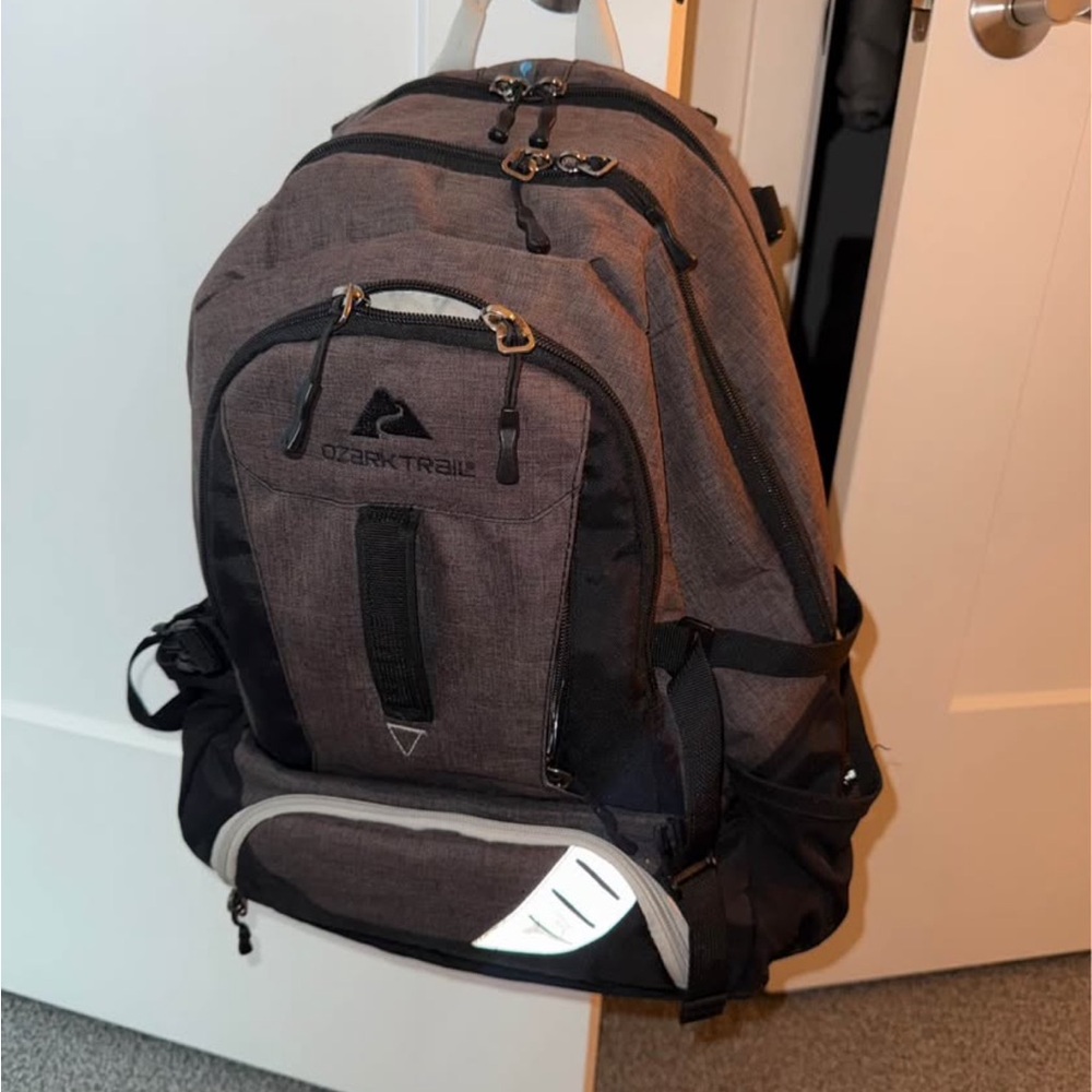 Source Unknown Brown and Black Men's Backpack with Front Pocket
